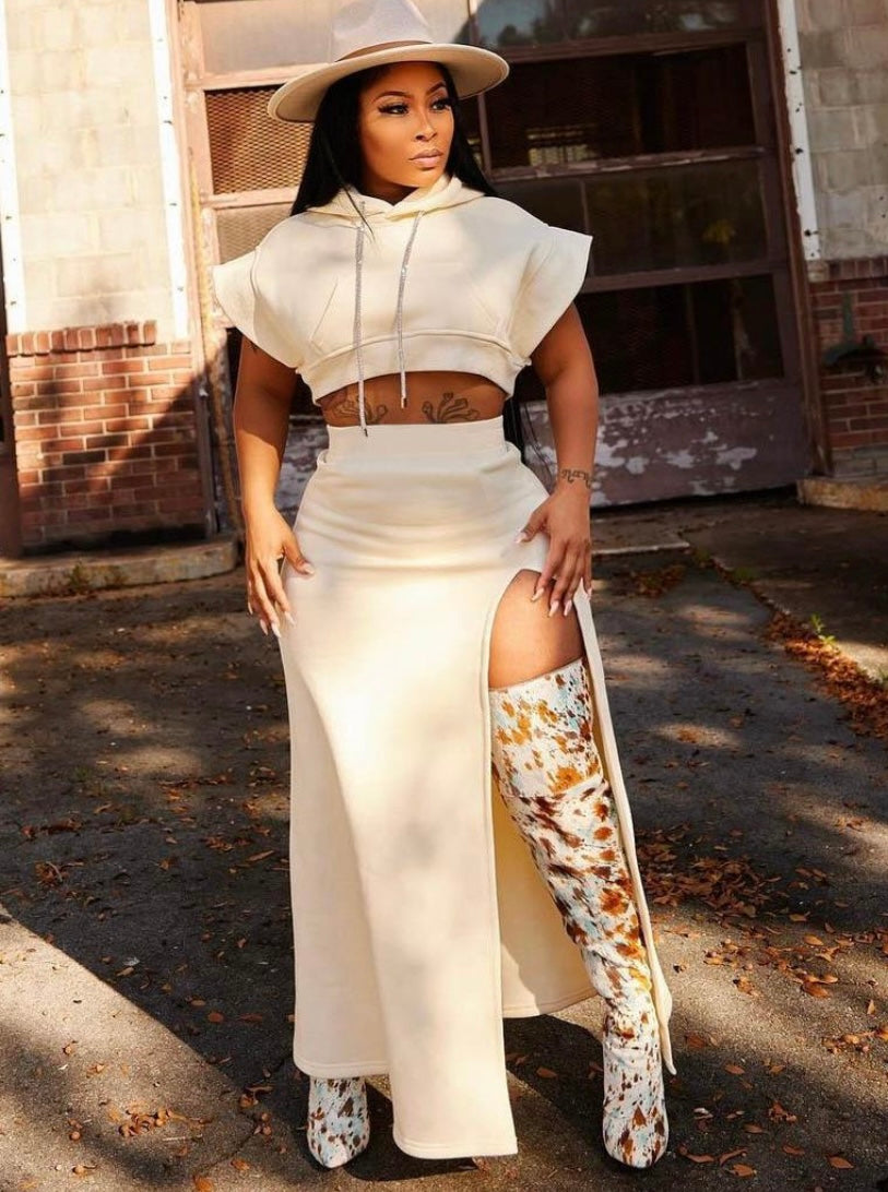 Sleek & Slay Slit Skirt Set