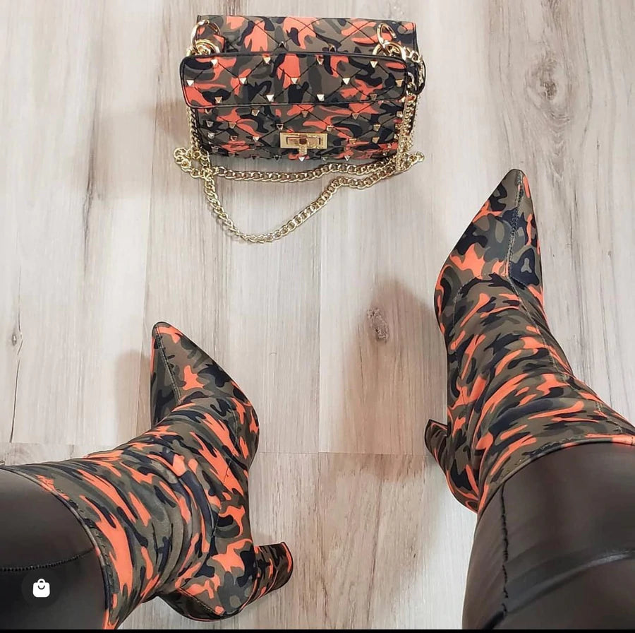 Camo Chic Stiletto Boot