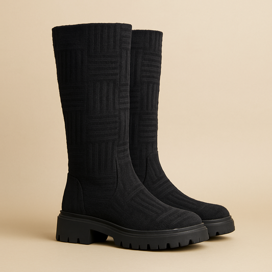 Quilted Texture Lug Boot