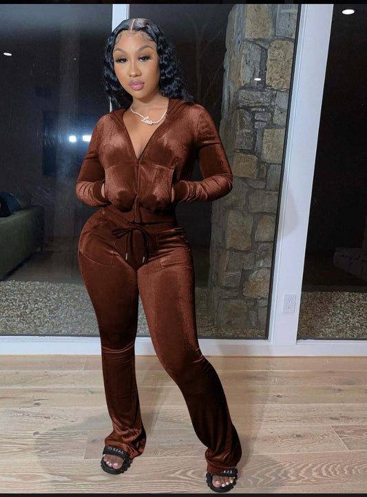 Cocoa Crush Velour Set