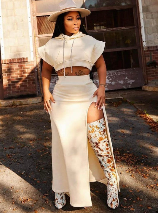 Sleek & Slay Slit Skirt Set