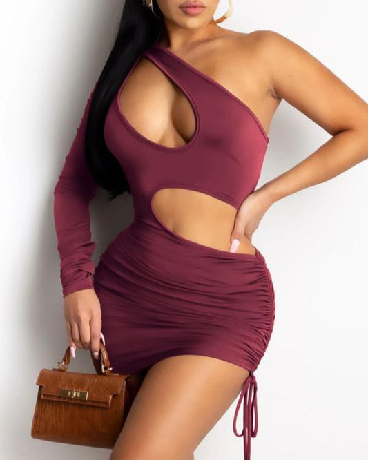 Wine & Fire Cutout Dress