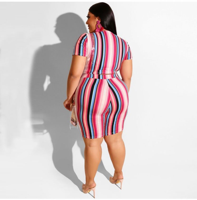 Sunset Stripes Curve Set