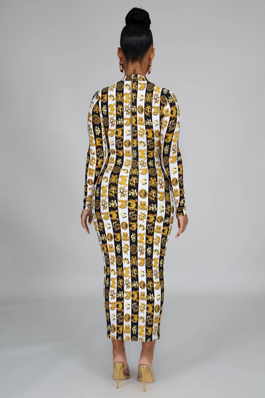 Royal Currency Midi Dress