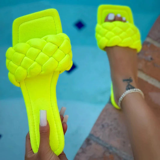 Glow Up Braided Slides