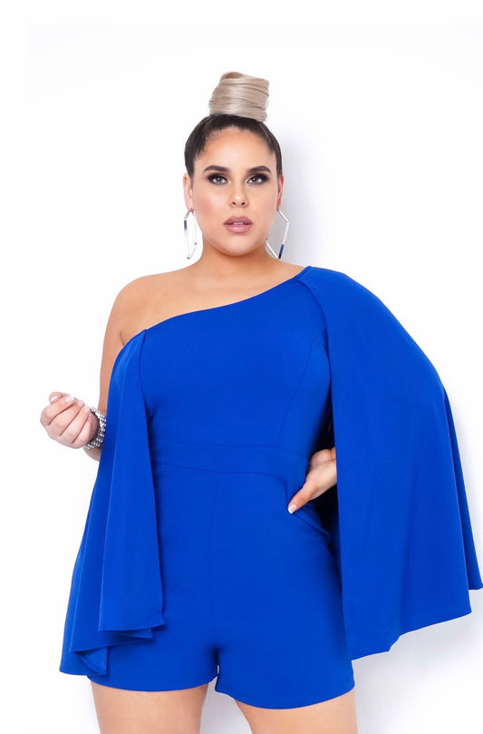 Royal Reign One-Shoulder Romper